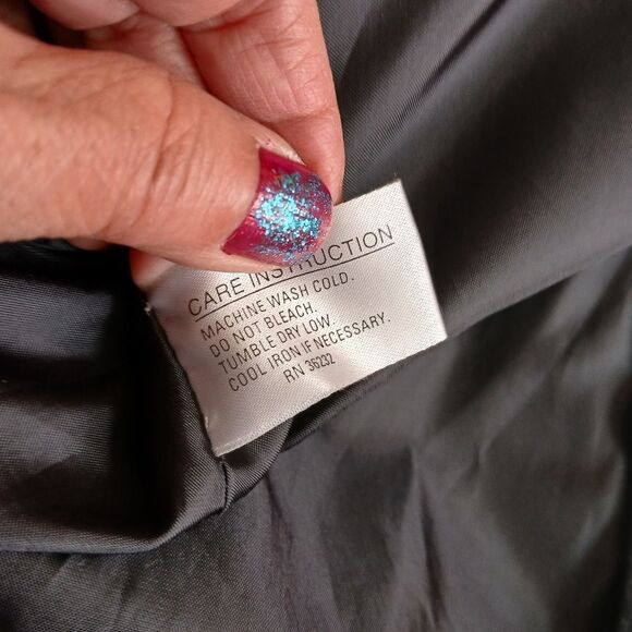 Gallery Macys Black Coat Machine Washable Coat SIZE S - Picture 12 of 15